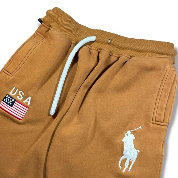 POLO RALPH LAUREN BROWN SWEATPANTS - (M-L) - Picture 4 of 4